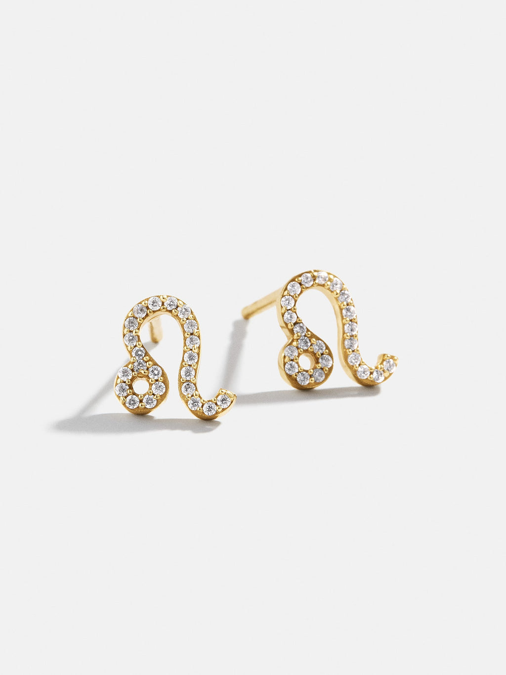 18K Gold Zodiac Earrings - 18K Gold. Pavé Cubic Zirconia Stones