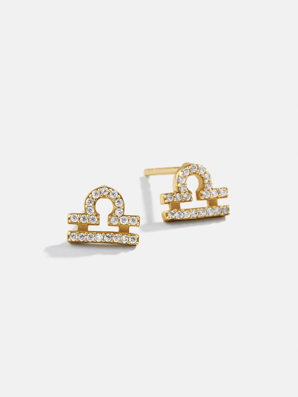 18K Gold Zodiac Earrings - 18K Gold. Pavé Cubic Zirconia Stones