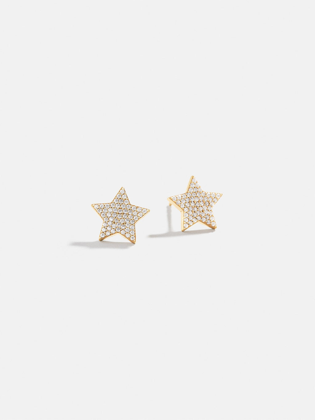 18K Gold Celestial Delicate Stud - Pavé Star