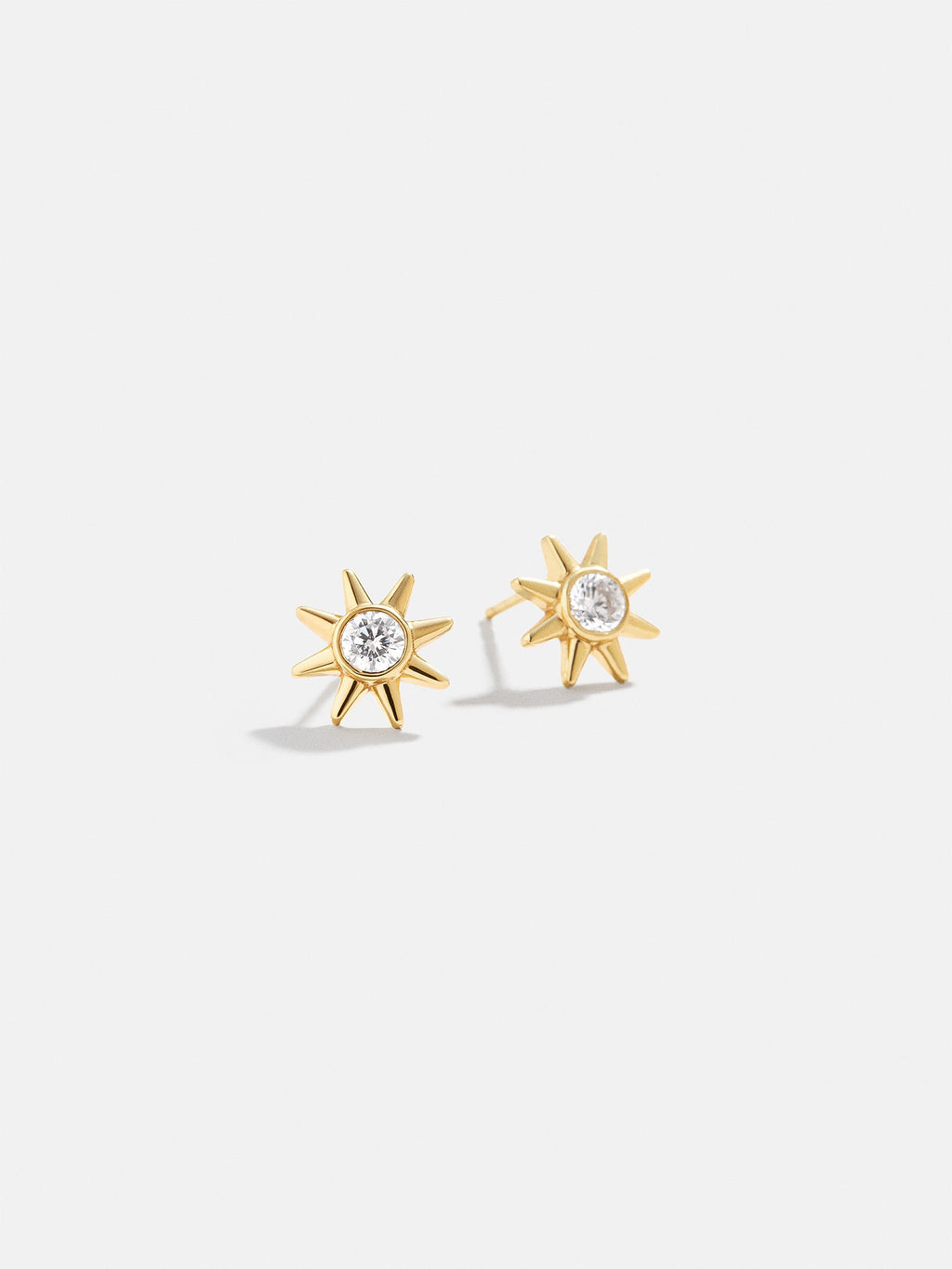 18K Gold Celestial Delicate Stud - Sun