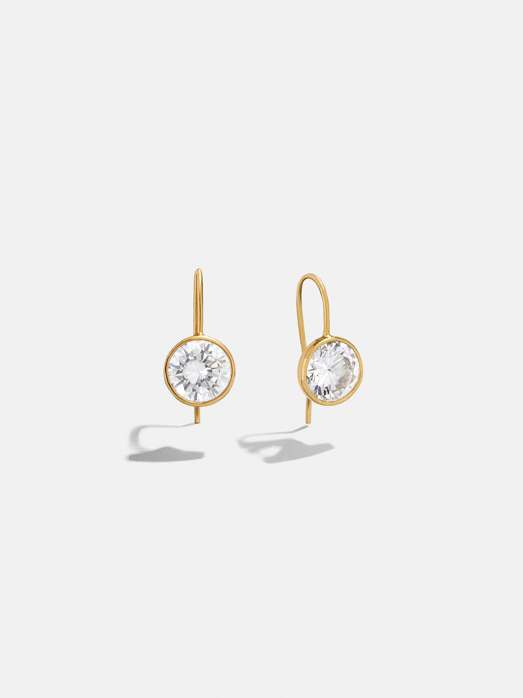 Fallon 18K Gold Bezel Earrings - Gold/Pavé
