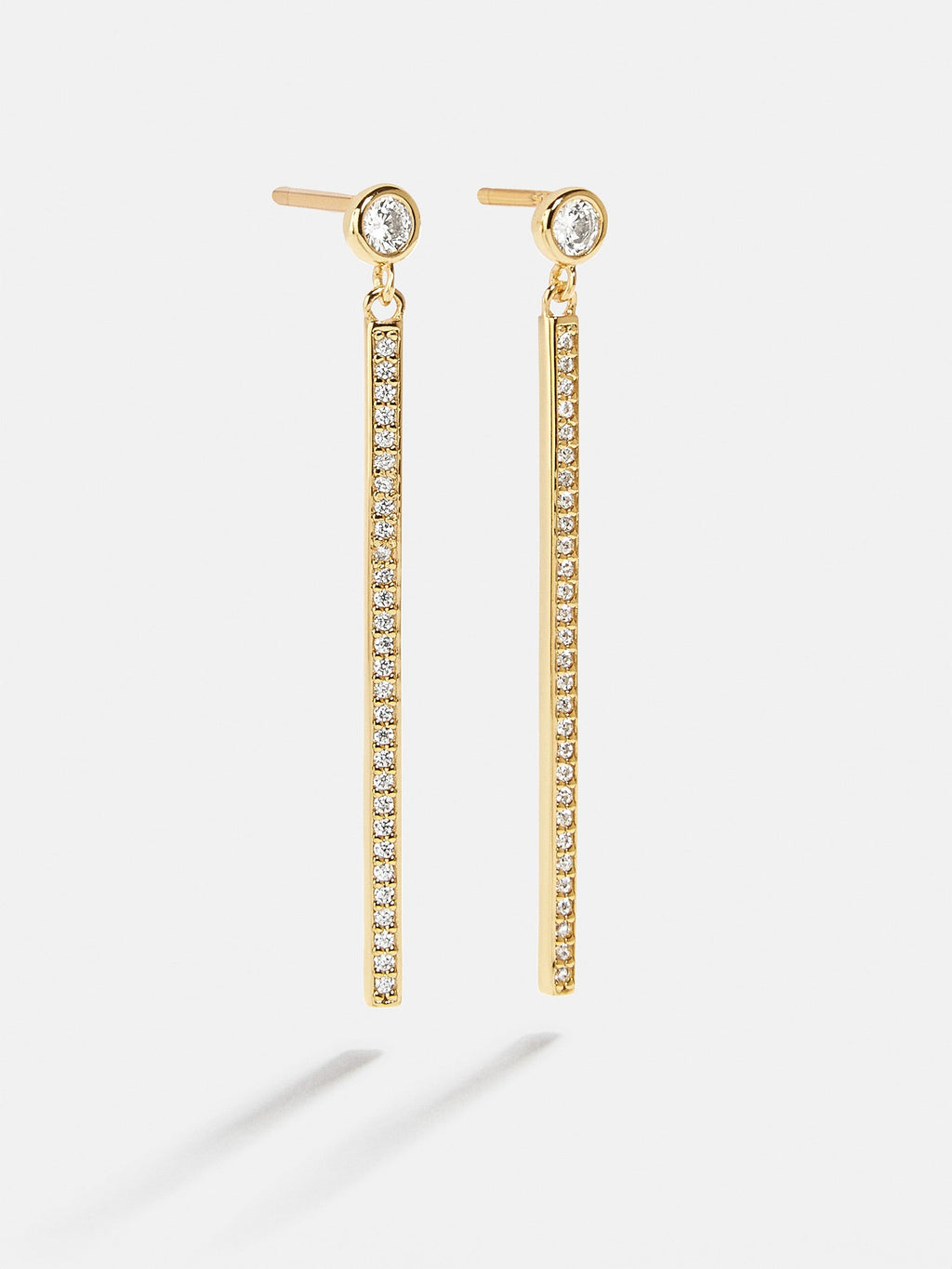 18K Gold Bella Earrings - Gold/Pavé