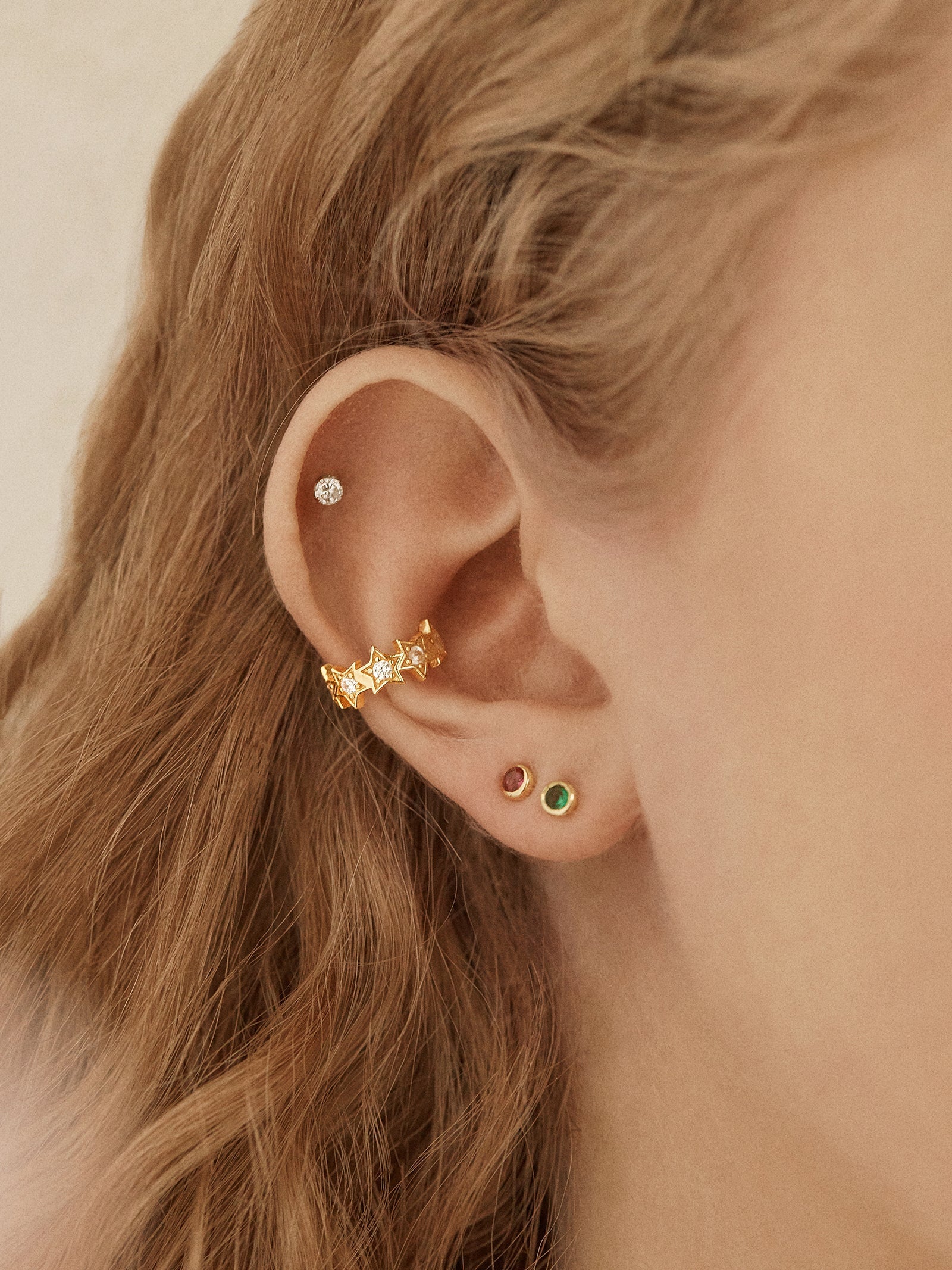 18K Gold Star Ear Cuff - Star