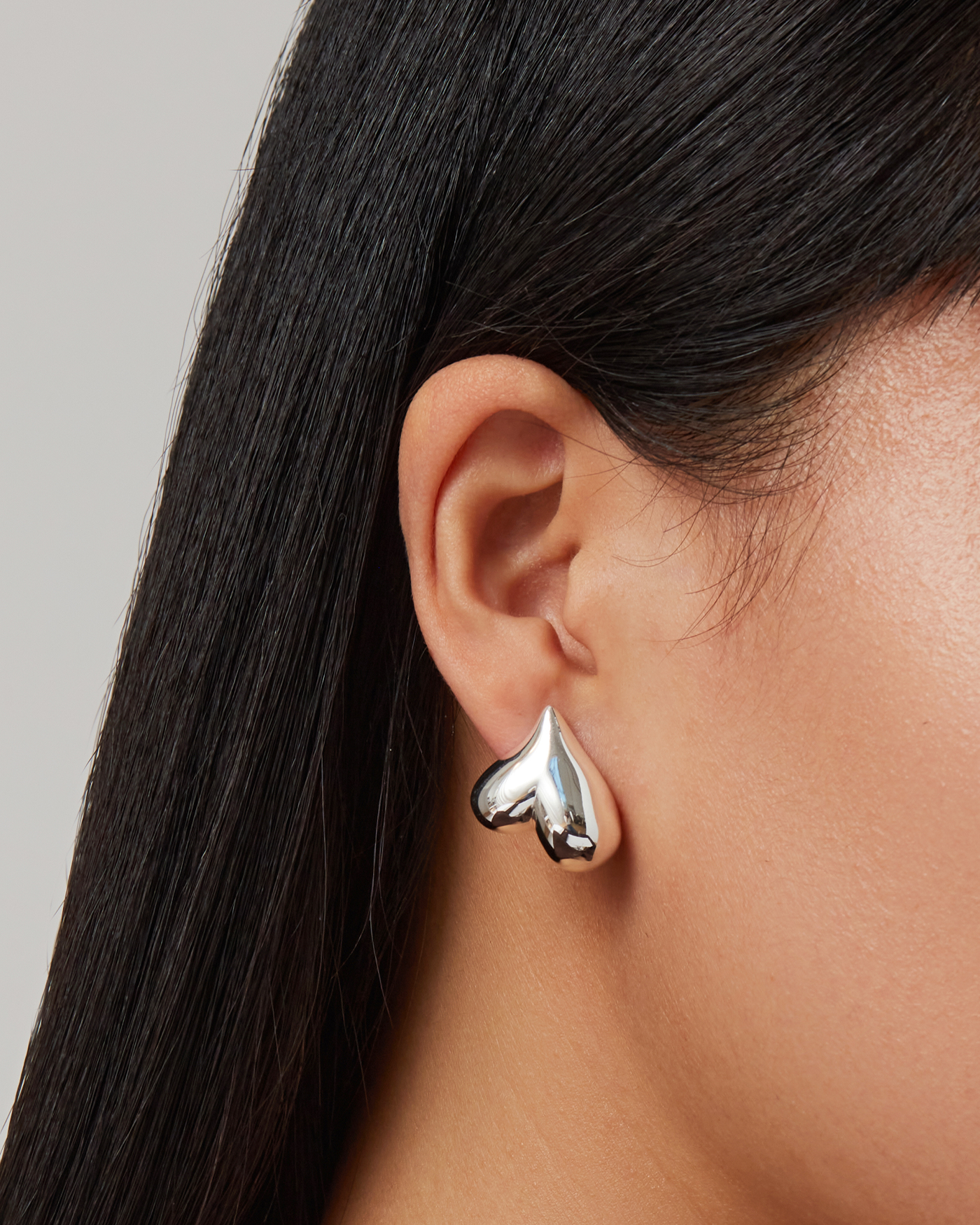 Art Heart Button Earrings